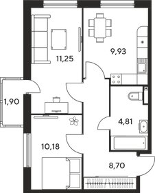 50 м², 2-комнатная квартира 6 100 000 ₽ - изображение 23