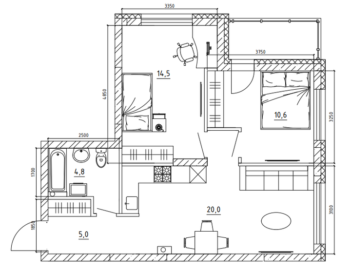 62,5 м², 3-комнатная квартира 8 062 500 ₽ - изображение 1