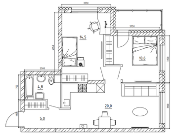 73 м², 3-комнатная квартира 6 997 000 ₽ - изображение 6