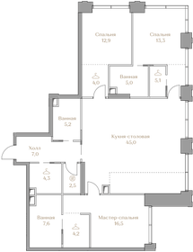 97,3 м², 3-комнатная квартира 155 600 000 ₽ - изображение 157