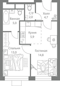 45,4 м², 2-комнатная квартира 11 429 450 ₽ - изображение 29