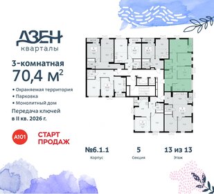 70,2 м², 3-комнатная квартира 16 685 922 ₽ - изображение 30