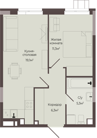 Квартира 42 м², 1-комнатная - изображение 1