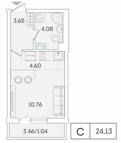 29,2 м², квартира-студия 3 999 999 ₽ - изображение 63