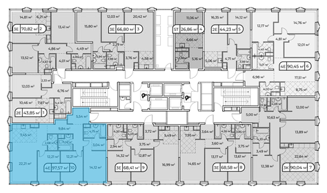 95,8 м², 3-комнатная квартира 58 630 000 ₽ - изображение 48