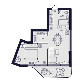 66,7 м², 3-комнатные апартаменты 17 456 824 ₽ - изображение 18