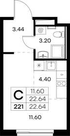 23 м², квартира-студия 4 000 000 ₽ - изображение 107