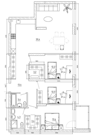 113,1 м², квартира-студия 11 310 000 ₽ - изображение 23