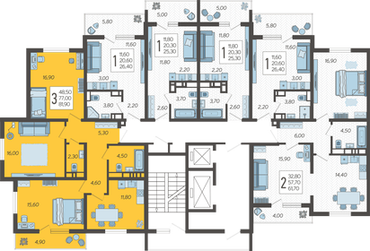 81,9 м², 3-комнатная квартира 22 538 880 ₽ - изображение 2