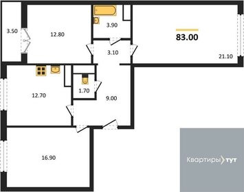 24,5 м², квартира-студия 4 950 000 ₽ - изображение 54