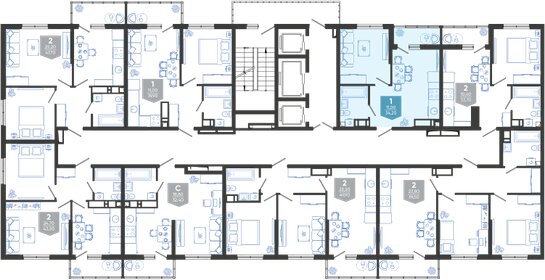 37,5 м², 1-комнатная квартира 7 456 875 ₽ - изображение 85