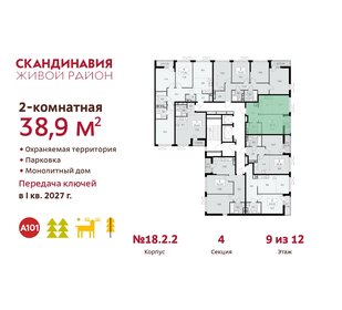 Квартира 38,9 м², 2-комнатная - изображение 2