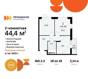 44,4 м², 2-комнатная квартира 18 121 208 ₽ - изображение 1
