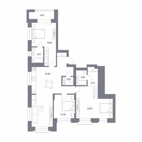 Квартира 113,2 м², 3-комнатная - изображение 1