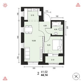 44,2 м², 2-комнатная квартира 7 136 000 ₽ - изображение 8