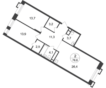 92 м², 2-комнатная квартира 14 800 000 ₽ - изображение 74