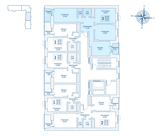 79,7 м², 3-комнатная квартира 8 532 180 ₽ - изображение 24