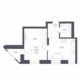 42,9 м², 1-комнатная квартира 5 800 000 ₽ - изображение 8