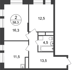 60 м², 2-комнатная квартира 13 950 000 ₽ - изображение 79