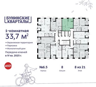 34 м², 1-комнатная квартира 9 781 681 ₽ - изображение 22