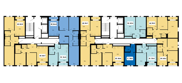 63,9 м², 2-комнатная квартира 7 476 300 ₽ - изображение 31