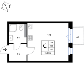 24,8 м², квартира-студия 4 538 400 ₽ - изображение 16