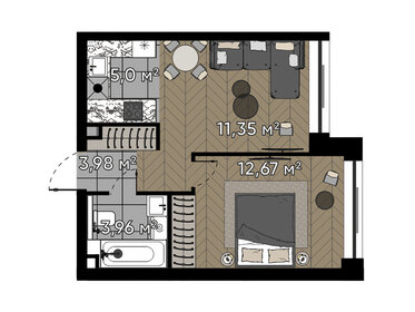 36,3 м², 2-комнатная квартира 20 982 716 ₽ - изображение 22