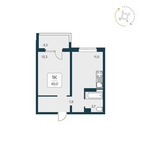 Квартира 33,7 м², 1-комнатная - изображение 1