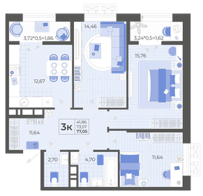 80,5 м², 3-комнатная квартира 8 743 386 ₽ - изображение 11