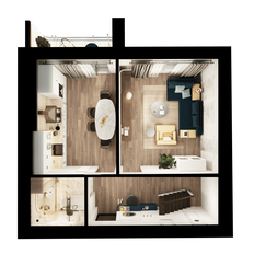 Квартира 73,8 м², 1-комнатная - изображение 3