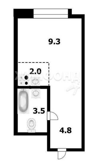 19,9 м², квартира-студия 4 500 000 ₽ - изображение 1