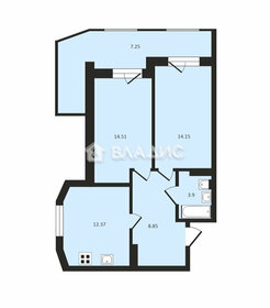 Квартира 62,3 м², 2-комнатная - изображение 1