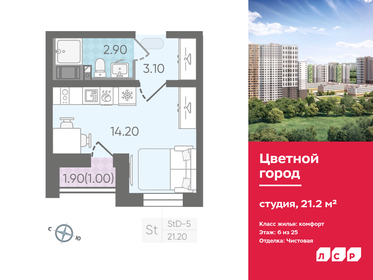 22,2 м², квартира-студия 3 990 000 ₽ - изображение 88