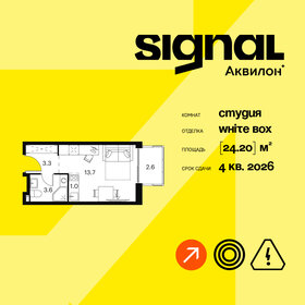 Квартира 24,2 м², студия - изображение 1