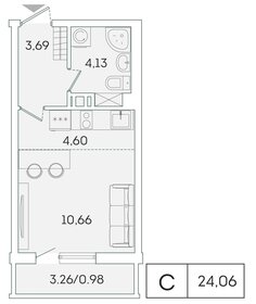 27,8 м², квартира-студия 4 459 968 ₽ - изображение 24