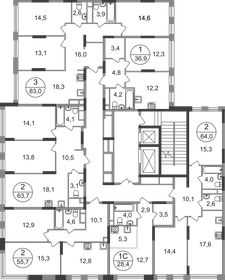 63,7 м², 2-комнатная квартира 16 762 711 ₽ - изображение 19