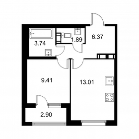 Квартира 35,9 м², 1-комнатная - изображение 1