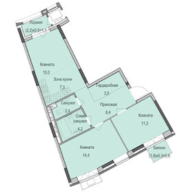 72,6 м², 3-комнатная квартира 11 440 800 ₽ - изображение 19