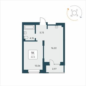 40,1 м², 1-комнатная квартира 5 850 000 ₽ - изображение 14