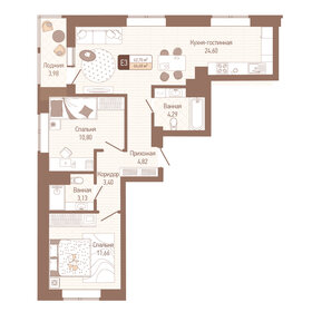 Квартира 66,7 м², 2-комнатная - изображение 1