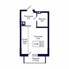 47,9 м², 1-комнатная квартира 5 700 000 ₽ - изображение 22