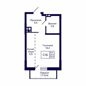 30,9 м², квартира-студия 4 670 000 ₽ - изображение 42