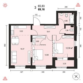 68,5 м², 3-комнатная квартира 9 145 000 ₽ - изображение 14