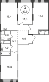 82,9 м², 3-комнатная квартира 19 429 286 ₽ - изображение 53