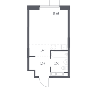 Квартира 22,7 м², студия - изображение 1