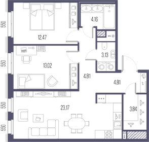 70,8 м², 2-комнатная квартира 24 967 576 ₽ - изображение 13