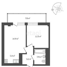 45 м², 2-комнатная квартира 6 100 000 ₽ - изображение 49
