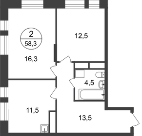 59,1 м², 2-комнатная квартира 14 259 170 ₽ - изображение 76