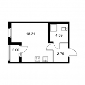 Квартира 27,6 м², студия - изображение 1
