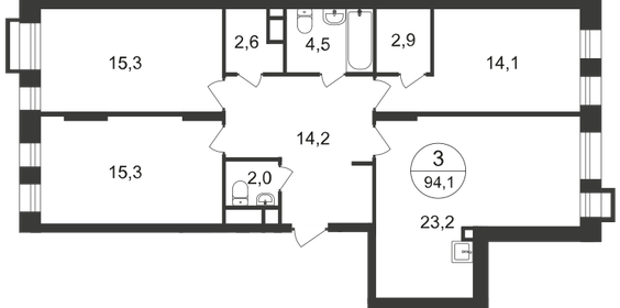 102,4 м², 4-комнатная квартира 19 711 286 ₽ - изображение 38